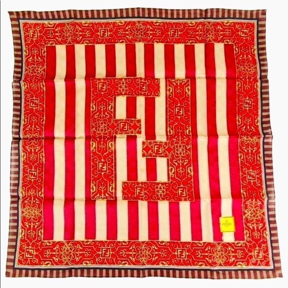 𝅺fendi Cotton Bandana- 20”x20”. PERFECT CONDITION.
